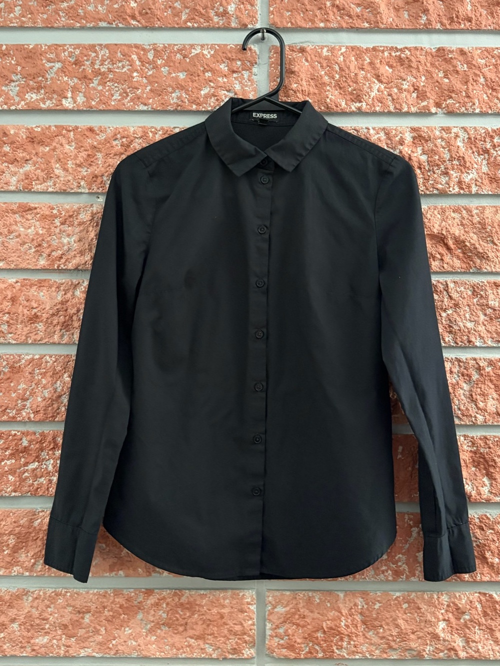 🌟 Express Black Classic Button-Down Dress Shirt